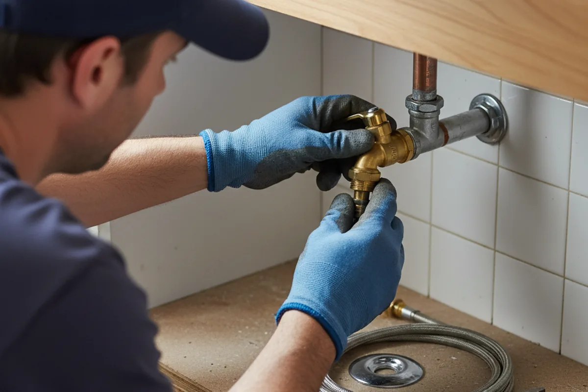 Shutoff valve and fitting work during Emergency Plumbing in Peotone